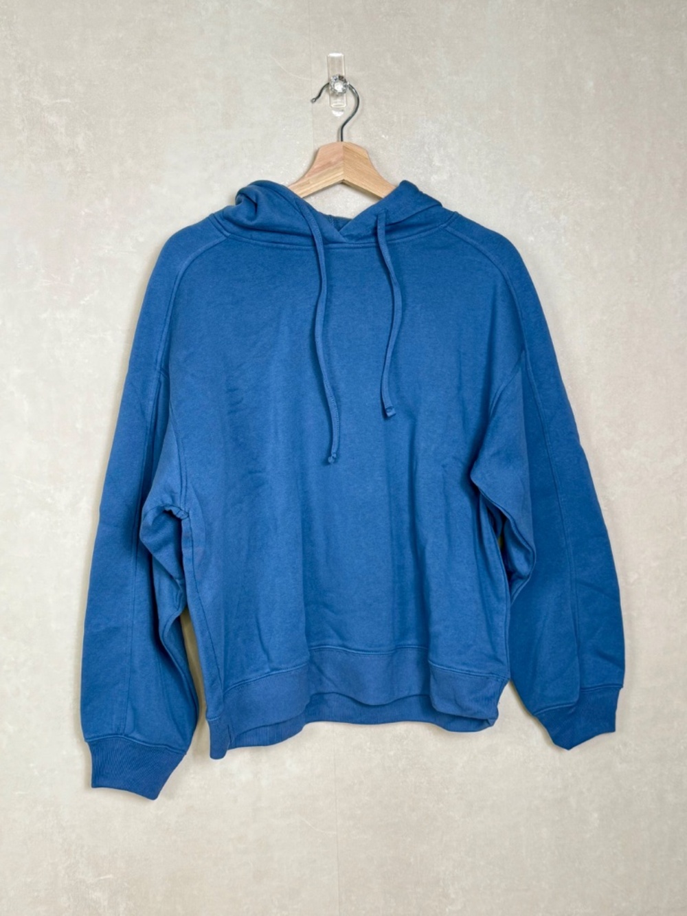 Zenana Relaxed Fit Fleece Pullover Hoodie Blue NWOT - Picture 2 of 6